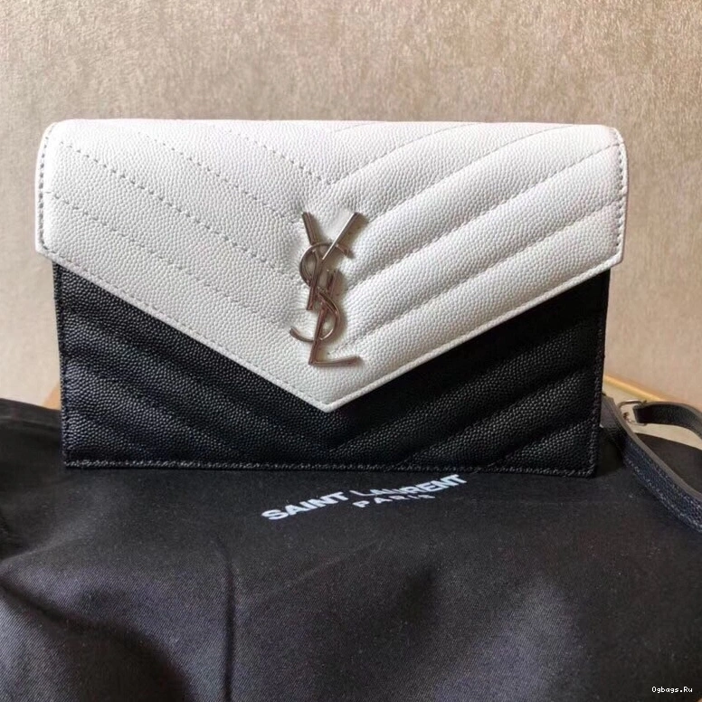 CHAIN MATELASSÉ CASSANDRE WALLET YSL 0808